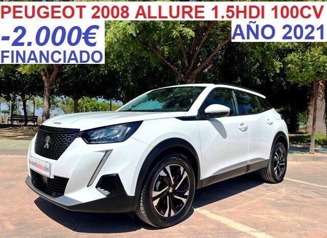 PEUGEOT 2008 ALLURE 1.5HDI 100CV 6 VELOCIDADES AÑO 2021 lleno