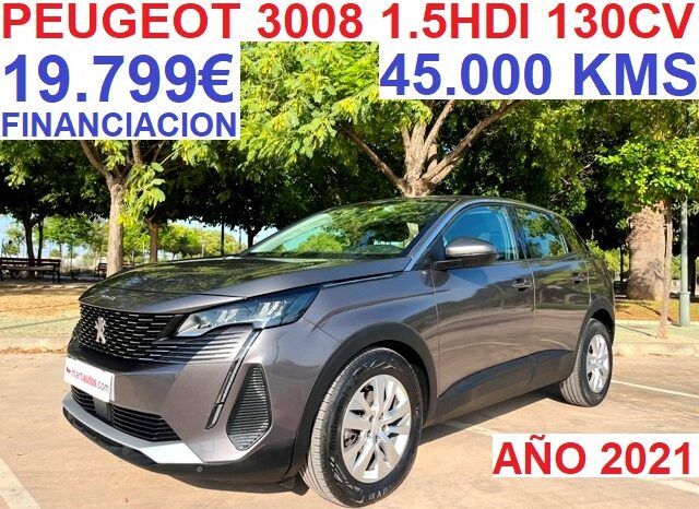 PEUGEOT 3008 ACTIVE PACK 1.5HDI 130CV AÑO 2021 lleno