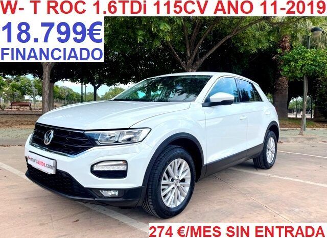 VOLKSWAGEN T ROC EDITION LIMITED 1.6TDi 115CV AÑO 11-2019 lleno