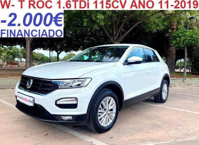 VOLKSWAGEN T ROC EDITION LIMITED 1.6TDi 115CV AÑO 11-2019 lleno