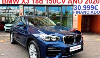 BMW X3 SDRIVE 18dA 150CV AUTOMATICO AÑO 2020 lleno