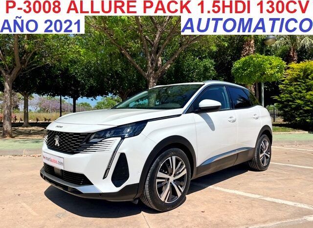 PEUGEOT 3008 ALLURE PACK 1.5HDI 130CV AT8 – AUTOMATICO AÑO 2021 lleno