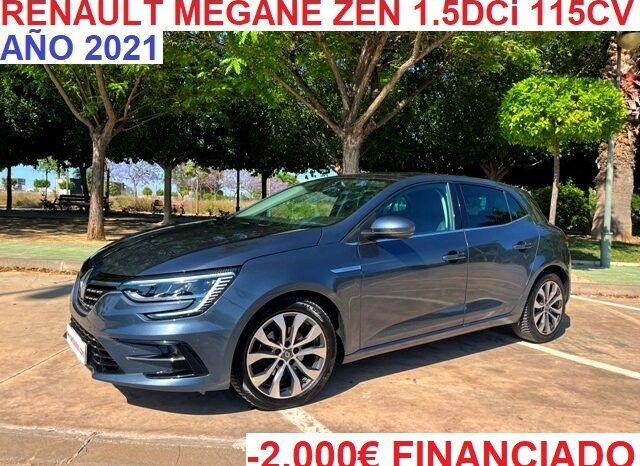 RENAULT MEGANE ZEN ENERGY 1.5DCi 115CV 6 VELOCIDADES AÑO 2021 lleno