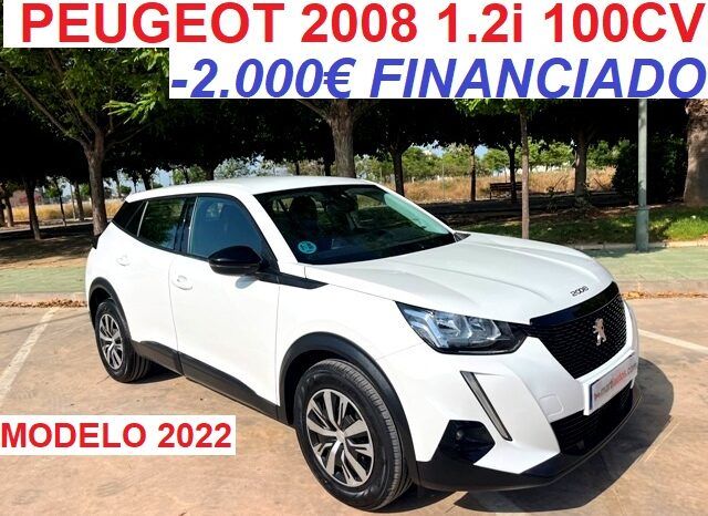 PEUGEOT 2008 ACTIVE PACK 1.2i 100CV 6 VELOCIDADES MODELO 2022 lleno