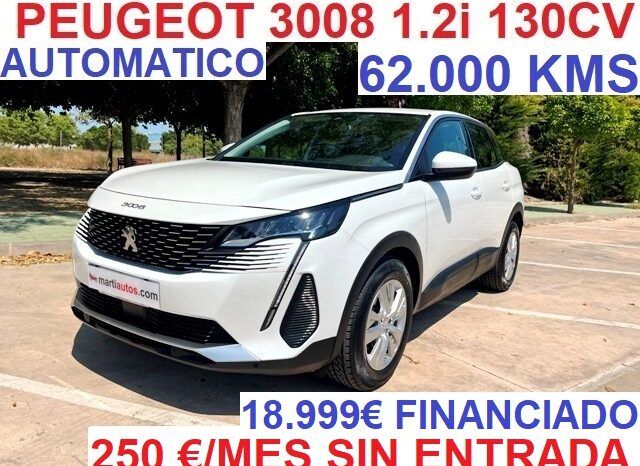 PEUGEOT 3008 ACTIVE PACK 1.2i 130CV AT8 – AUTOMATICO AÑO 2022 lleno