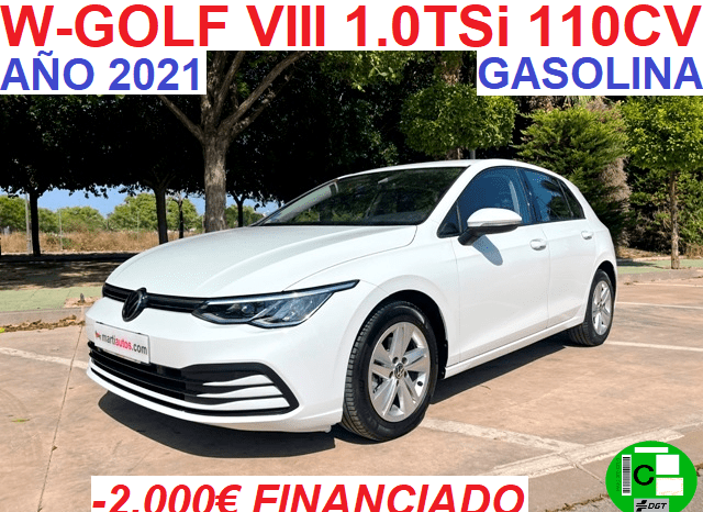 VOLKSWAGEN GOLF VIII 1.0TSi 110CV 6 VELOCIDADES AÑO 2021 lleno