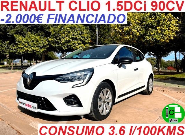 RENAULT CLIO BUSINESS1.5DCi 90CV 6 VELOCIDADES AÑO 2020 lleno