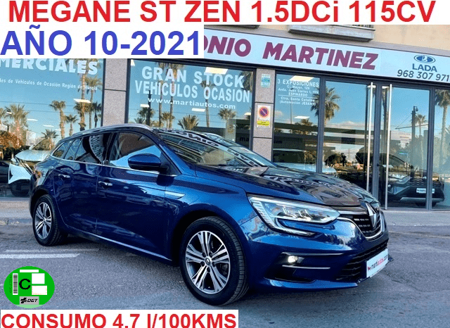 RENAULT MEGANE ST ZEN 1.5DCi 115CV AÑO 2021 lleno