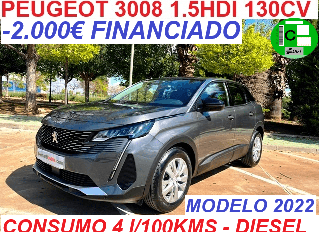 PEUGEOT 3008 ACTIVE PACK 1.5HDI 130CV MODELO 2022 lleno