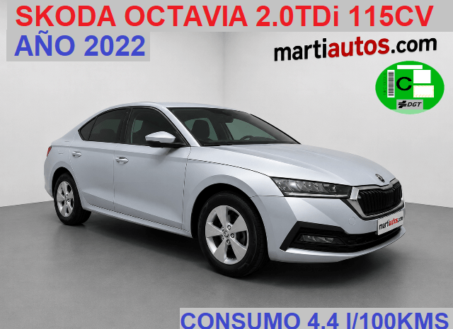 SKODA OCTAVIA AMBITION 2.0TDi 115CV AÑO 2022 lleno